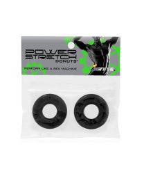 Power Stretch Donut Cockrings - 2 Pack Black