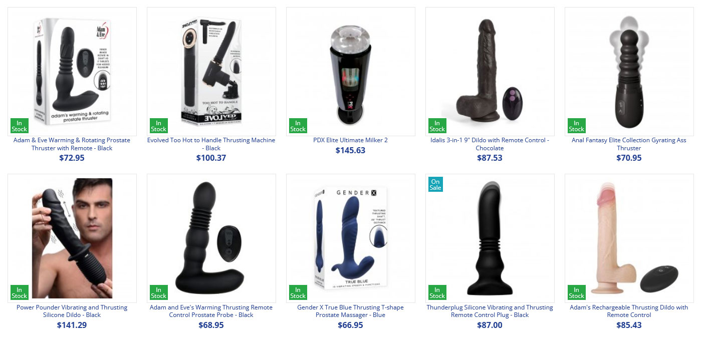 Gay Sex Toys, Dildos, Butt Plugs, Cock Rings, Vibators, Fucking Machines, Anal Beads, Pumps, Leather, Masturbators, Harnesses, Penis Enlargers, Penis Sheaths,