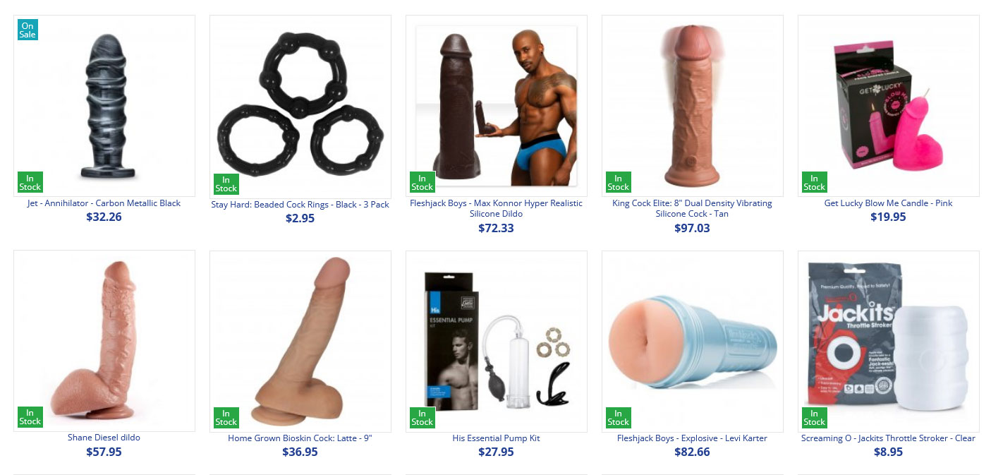 Dildos, Butt Plugs, Pumps, Cockrings, Anal Toys, Harnesses, Fucking Machines, Vibators, Prostate Toys, Penis Pumps ^ More